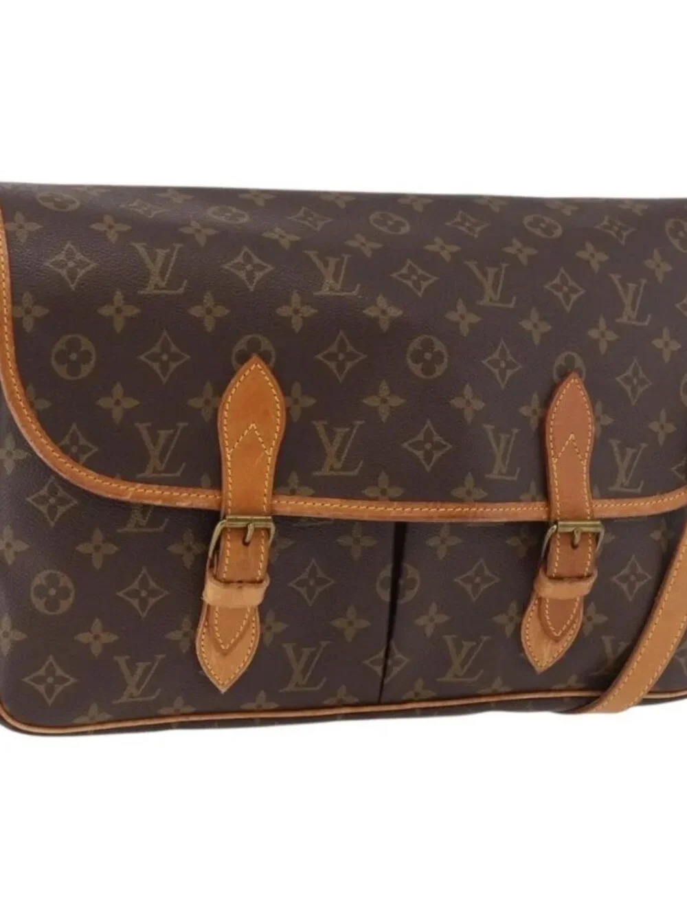 LOUIS VUITTON Monogram Gibeciere GM Shoulder Bag M42246 LV Auth 188421